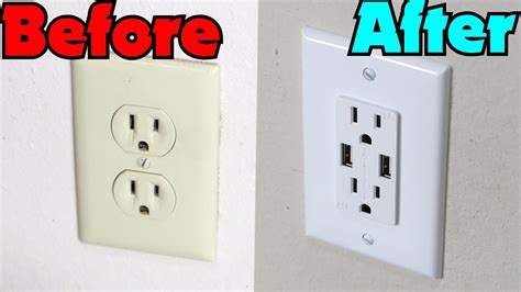 add usb to electrical box|USB outlet upgrade instructions.